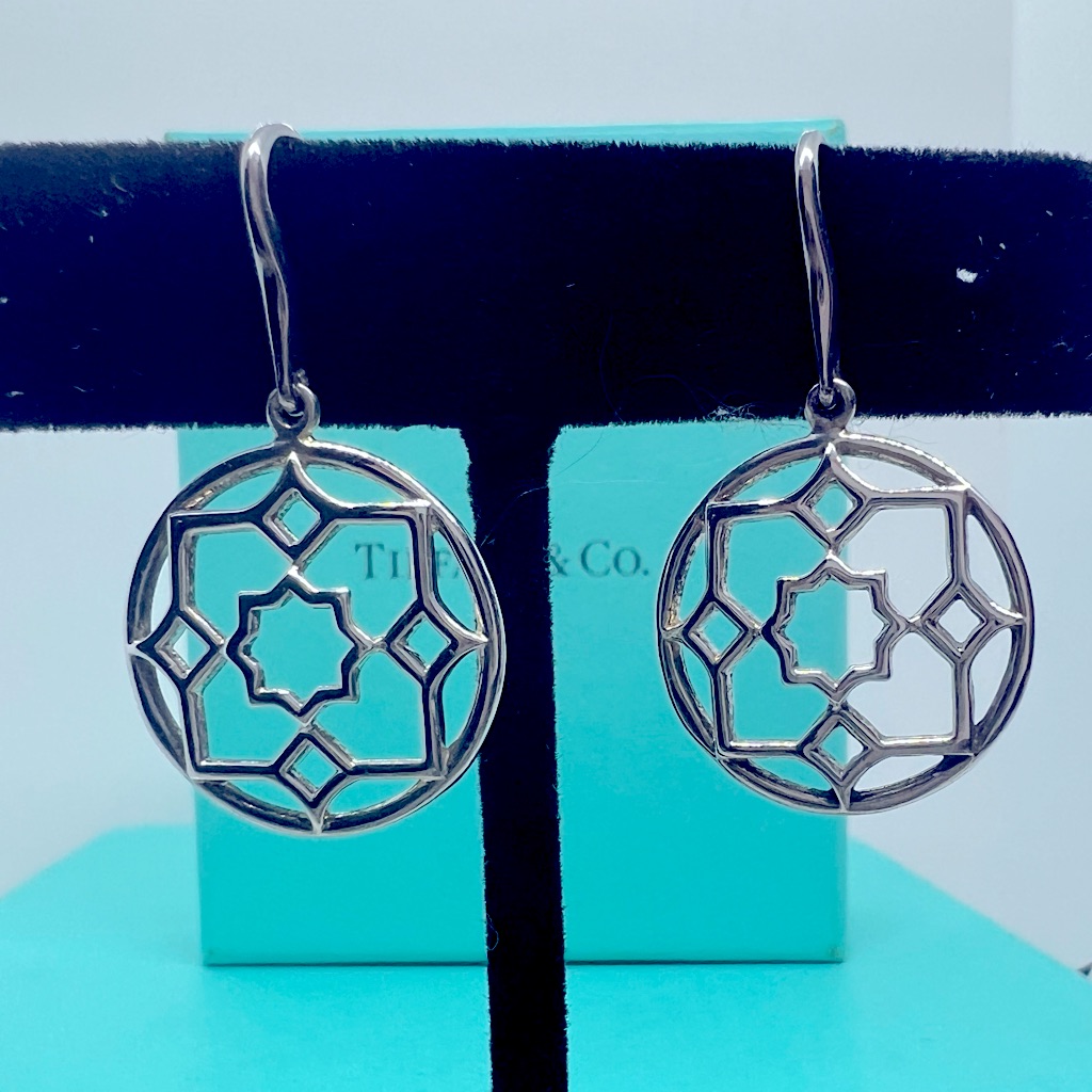 Tiffany & Co. Marrakesh Zellige Medallion Drop Earrings, Sterling Silver